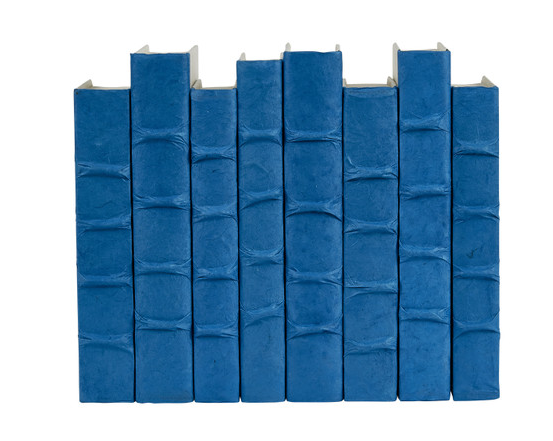 Raised Bands Book, Turquoise Blue