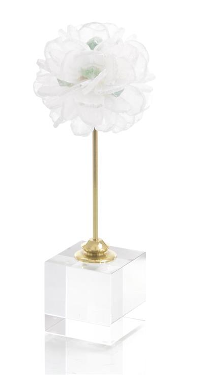 Floating Selenite Ball on Crystal Stand - 13