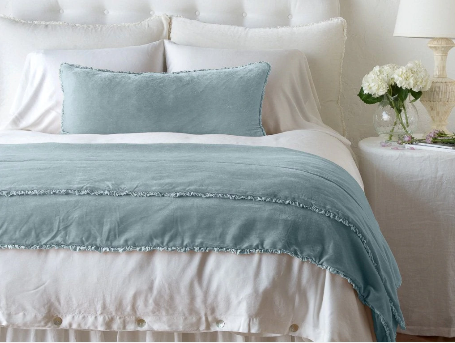 Carmen Personal Comforter with Charmeuse Petite Ruffle- Cloud
