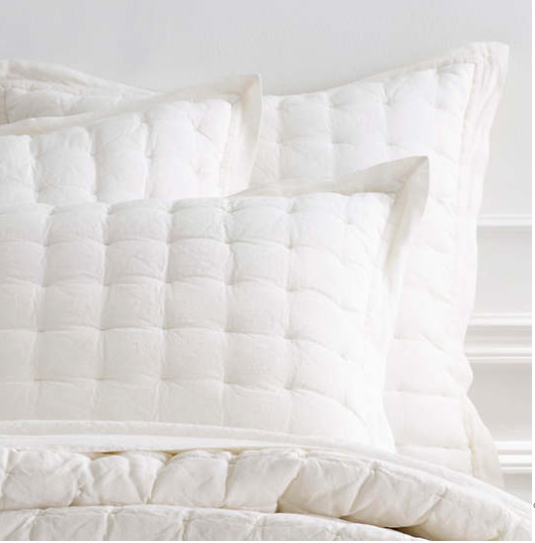 Lush Linen Ivory Puff Euro Sham