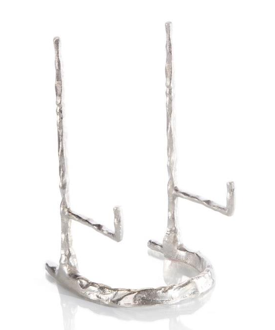 Giacometti Plate Stand in Nickel