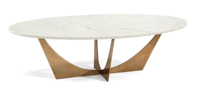Marble and Brass Cocktail Table 17.25
