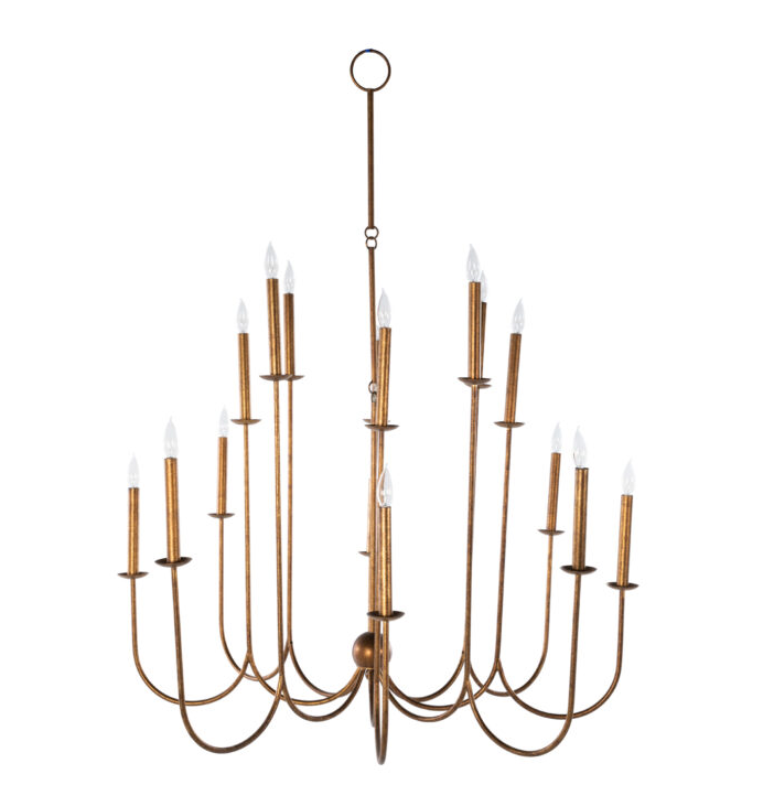 Snow Chandelier- Gold