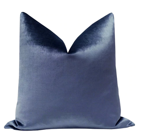 Faux Silk Velvet Prussian Blue 22