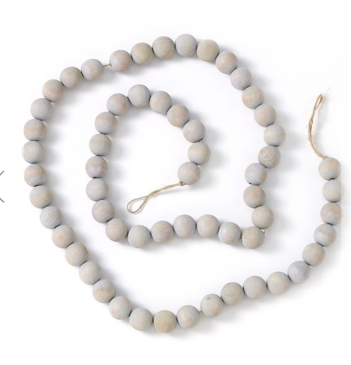 Wood Bead Garland 6' Round