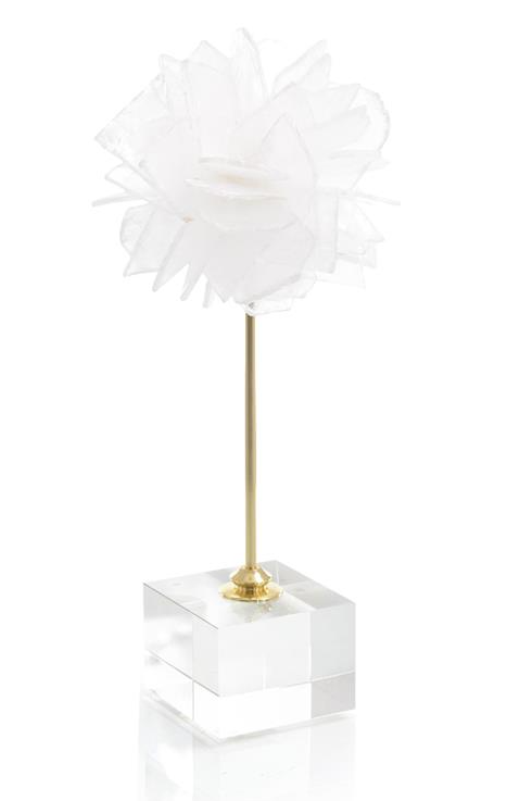 Floating Selenite Ball on Crystal Stand - 19