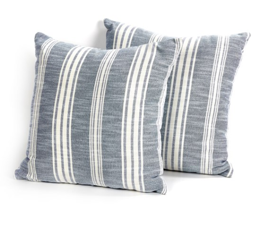 Chisos Stripe Outdoor Pillow- Blue20