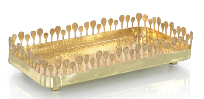 JR Brass Teardrop Tray 4.5x20x11