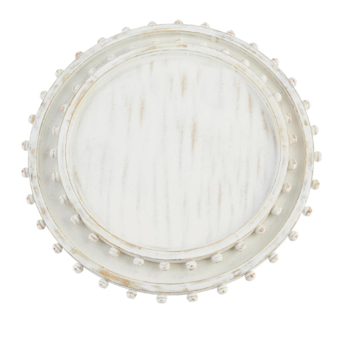 Beaded Wood Tray
