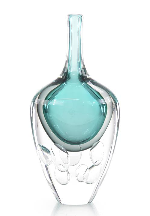 Azure Art Glass Vase