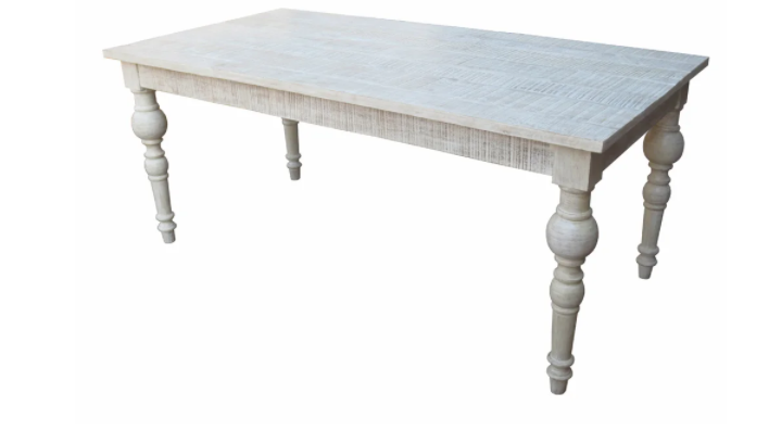 Rectangle Dining Table - White Washed 71x35.5x30