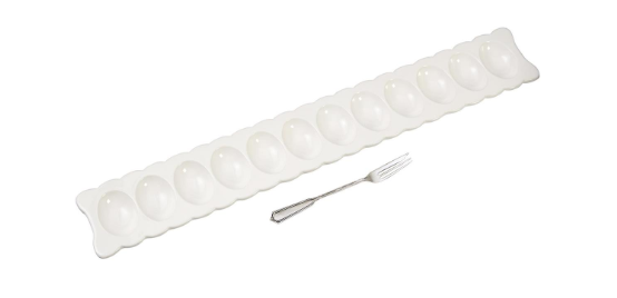 Long Deviled Egg Tray and Fork Set