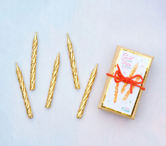 Gold Petite Party Candles- Set of 18