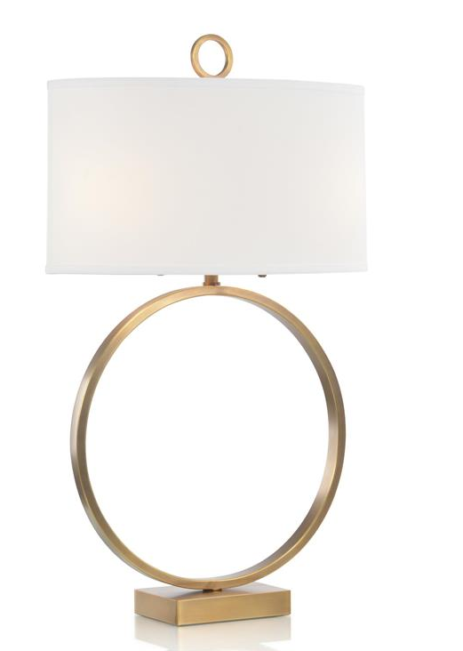 Antique Brass Small Open-Ring Table Lamp 34