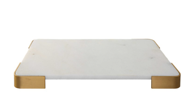 Elevated Tray/ Plateau White Marble- Large