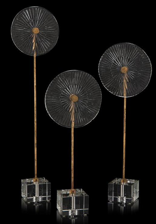 Glass Disk On Stand- Medium