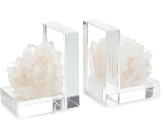 Quartz Crystal Bookends