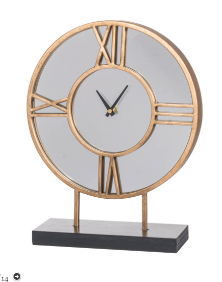 Gold Rimmed Table Clock