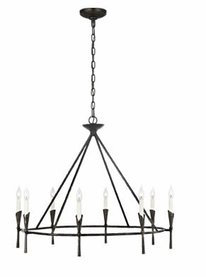 Aiden Large Ring Chandelier in Aged Iron 36
