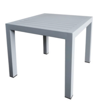 Aluminum Square End Table- Driftwood