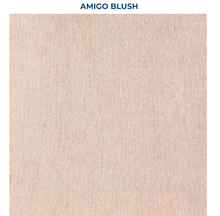 Load image into Gallery viewer, Upholstered Console with glass top, Amigo blush, Champagne brass

