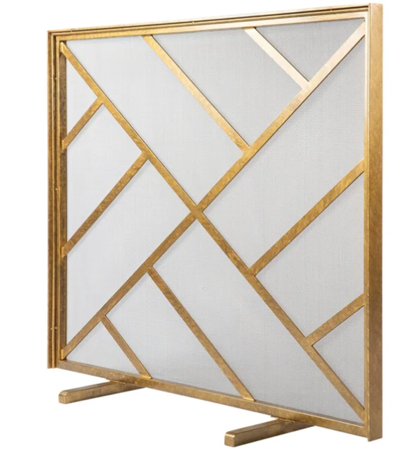Amsterdam Fireplace Screen (Royal Gold)