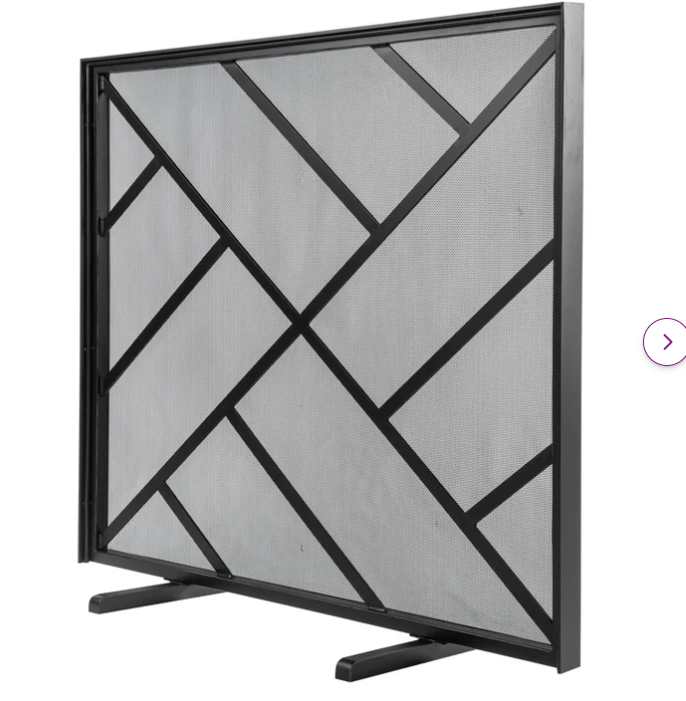 Amsterdam Fireplace Screen (Flat Black)