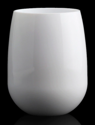 White Stemless Acrylic Wine Glass