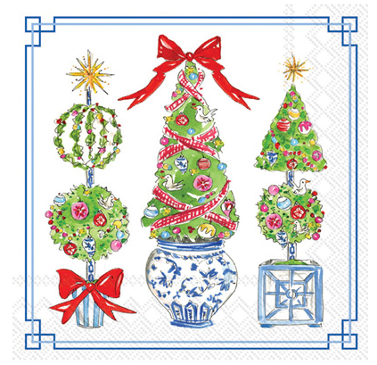 Bright Topiary Tree- Lunch Napkin