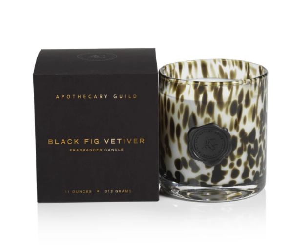 Opal Glass Candle in Gift Box- Black Fig Vetiver