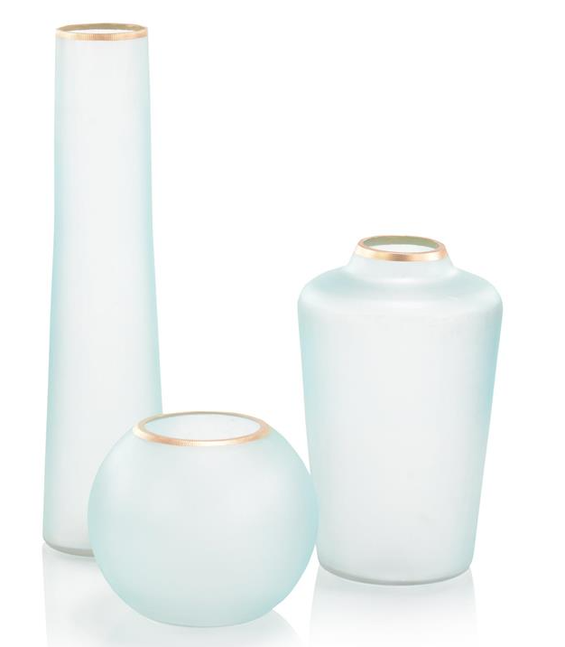 Whisper Blue Glass Vase- Large