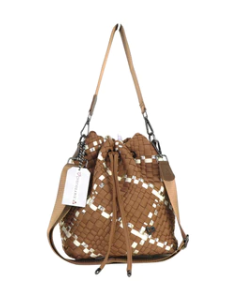 Banff Bucket Bag Woven- Caramel