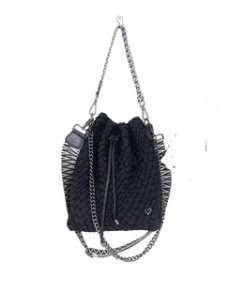 Banff Bucket Woven Bag- Onyx