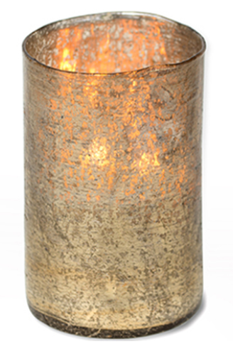 Matte Gold Hurricane Candle