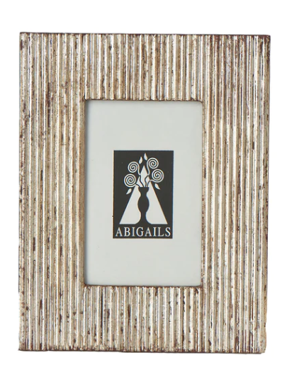Carved Wood Frame w/ Silver Finish