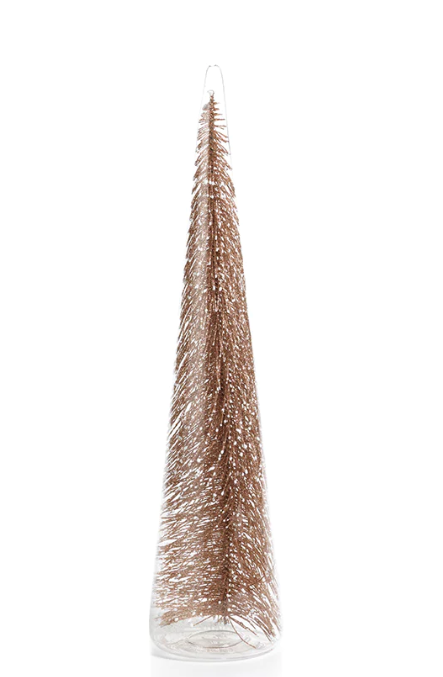 Glass Tree w/ Champagne Glitter- XL 15.5