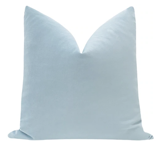 Classic Velvet Pillow- Powder Blue 24