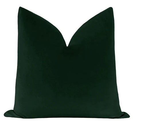 Classic Velvet Pillow Emerald 22 x 22