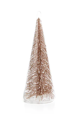 Glass Tree w/ Champagne Glitter- S 8