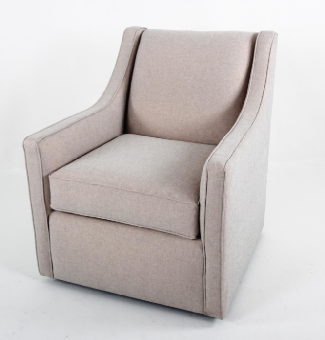 Contemporary Swivel Club Chair - Nomad Snow