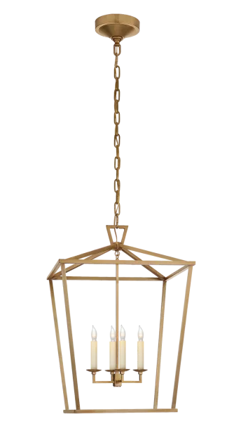 Darlana Medium Lantern in Antique- Burnished Brass