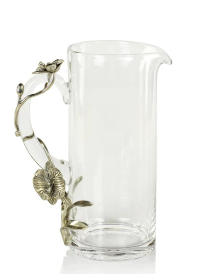 Durban Orchid Pewter & Glass Pitcher