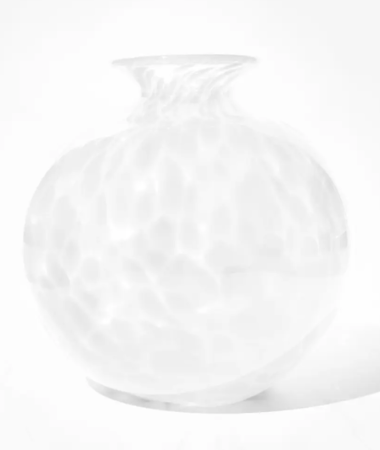 Fishbowl Vase- White Opal, Large