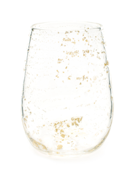 Gold Flaked Wine Glass