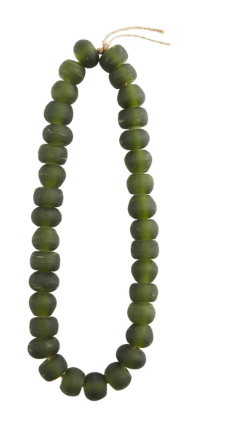 Dark Green Glass Beads