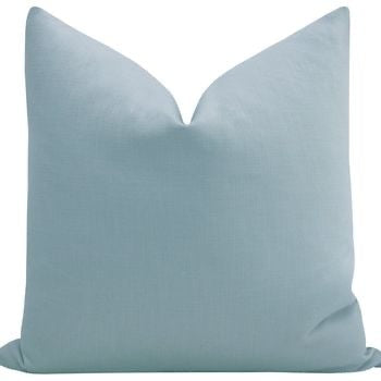 Classic Linen Pillow Cerulean Blue 24”