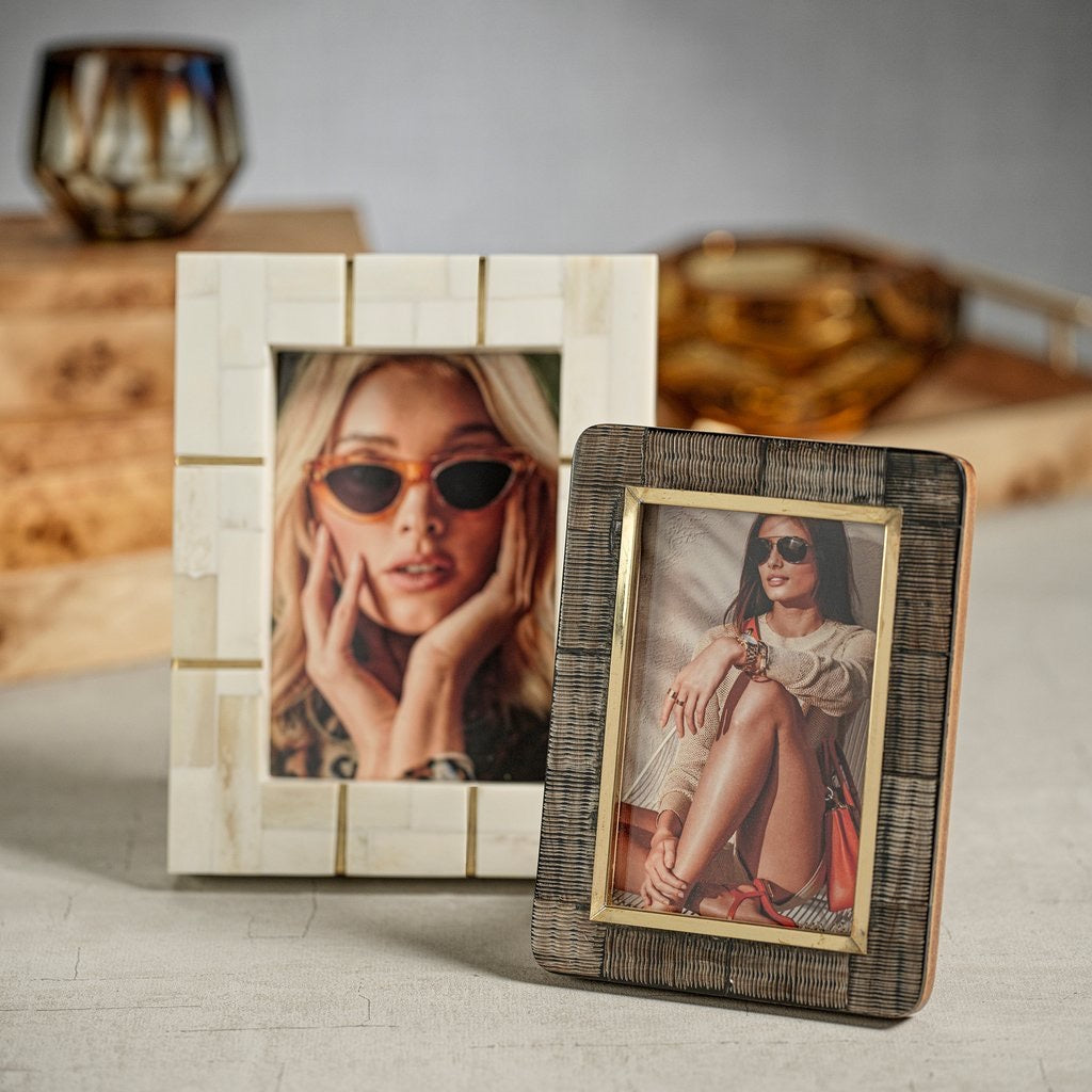 5x7 St. Ives Bone Inlaid Photo Frame