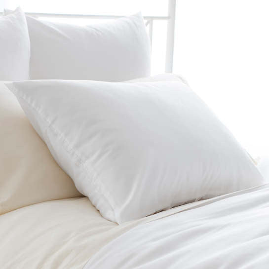 Silken Solid White Sham - Euro
