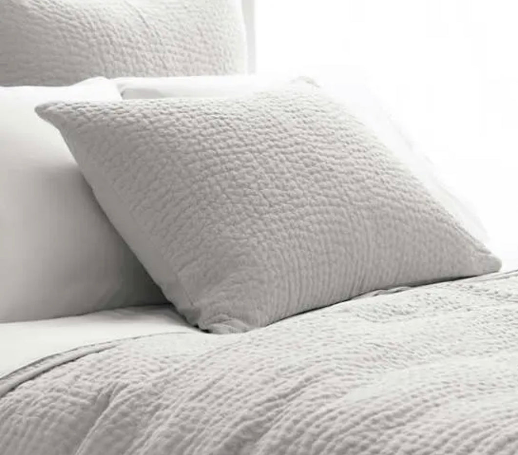 Seychelles Grey Quilted Sham-Euro
