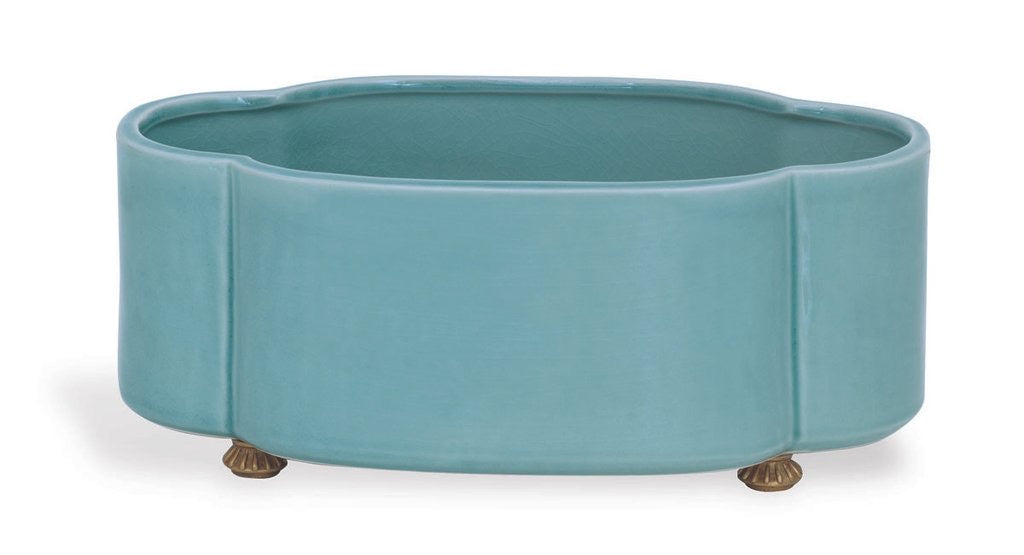 Carol Celadon Oval Planter